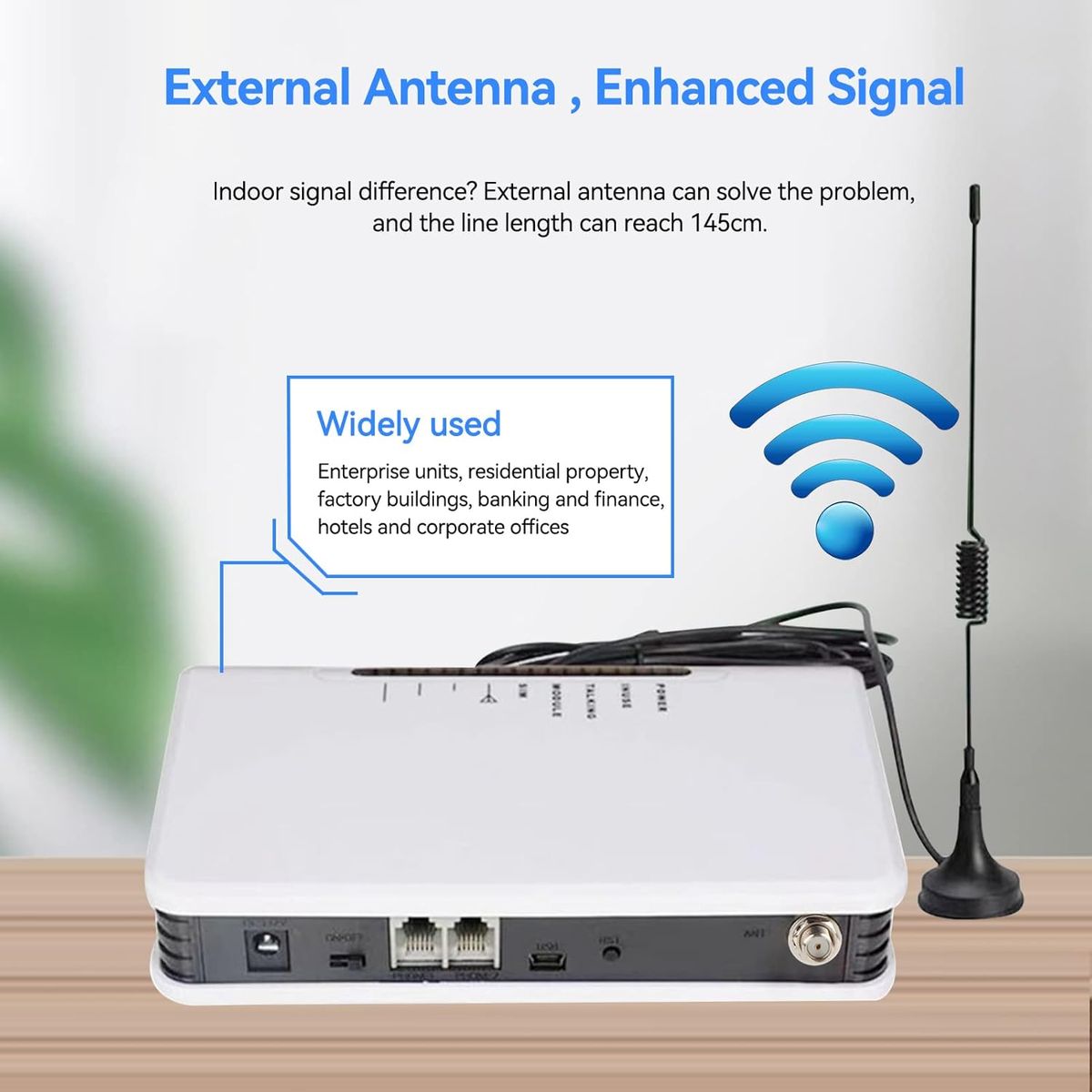 Agatige Agatigexg2qgior1e-03 GSM Festnetz-Gateway, Drahtloses Terminal 2G/GSM, RJ-11, SMA-Antenne, Plug&Play, EU Stecker