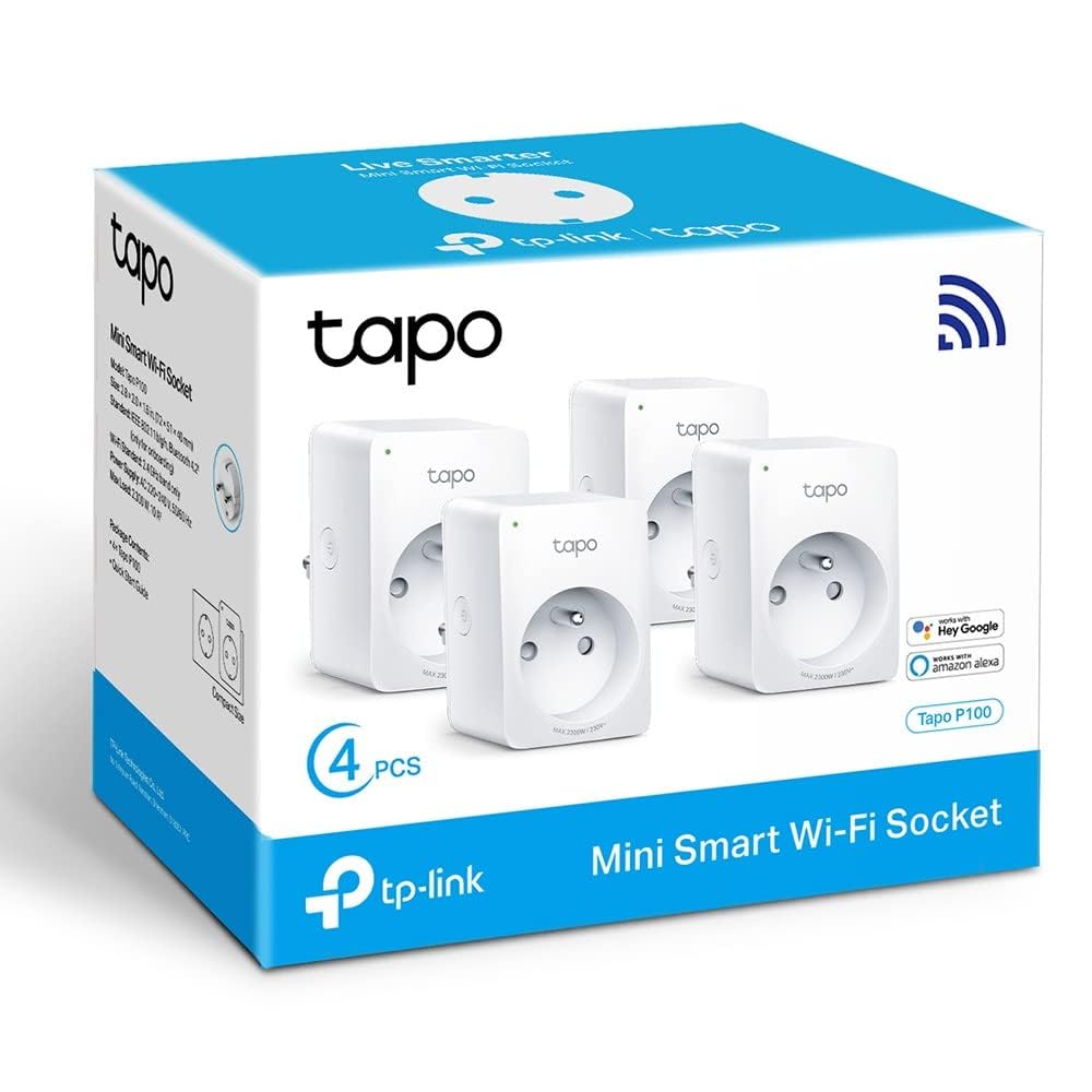 TP-Link Tapo P100 (4-pack) Smart Plug 2300 W Weiß
