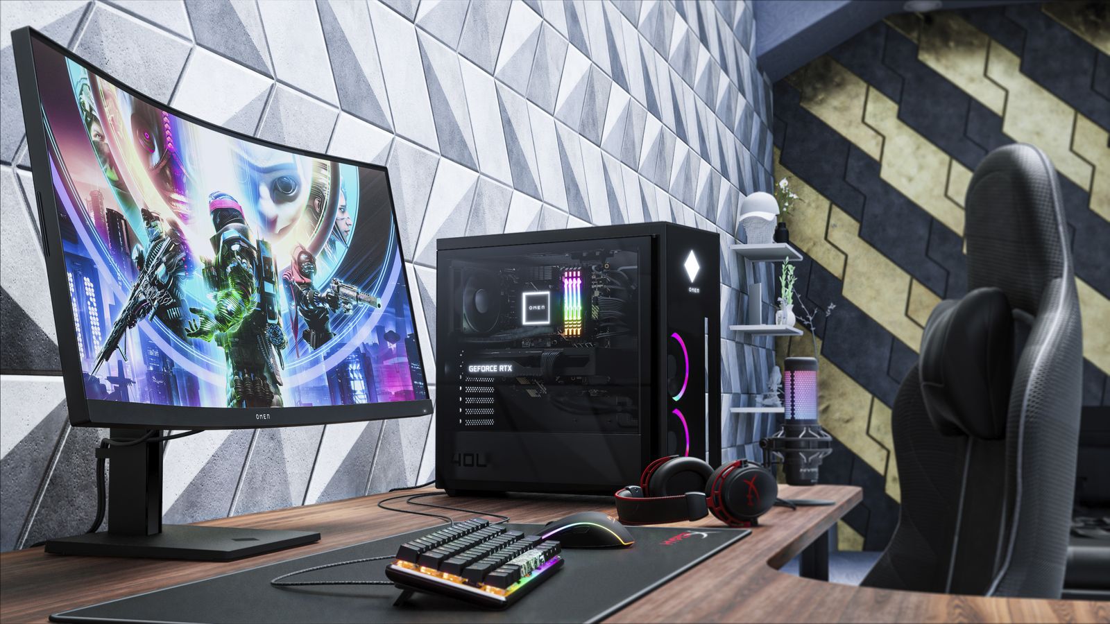 OMEN by HP 34 Zoll WQHD 165 Hz Curved Gaming-Monitor – OMEN 34c