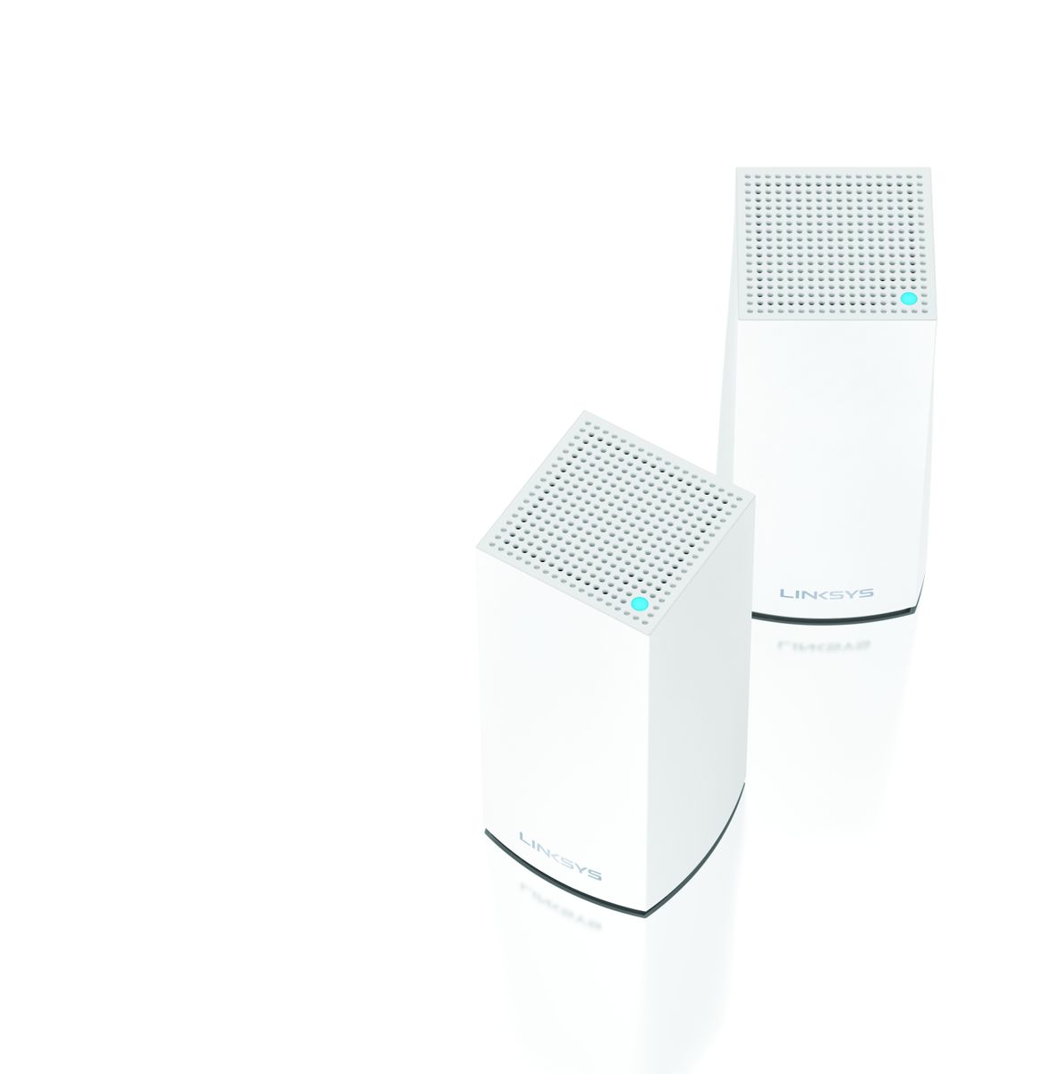 Linksys Atlas Pro 6 Velop Dual-Band-Mesh-WiFi 6-System (AX5400) WLAN-Router, Repeater, Extender mit bis zu 500 m² Funkabdeckung, 4-mal schneller, für mehr als 60 Geräte – 2er-Pack, Weiß AX5400 | Dual-Band 2 Pack | 2-3 Bedrooms