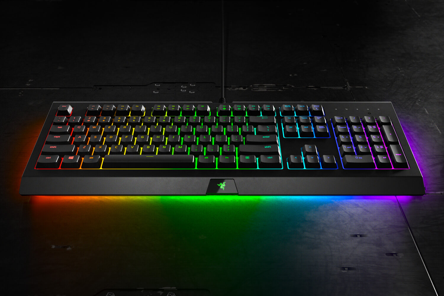 Razer Cynosa Chroma Pro Gaming Keyboard Membrane RGB Underglow USA Layout QWERTY ISO