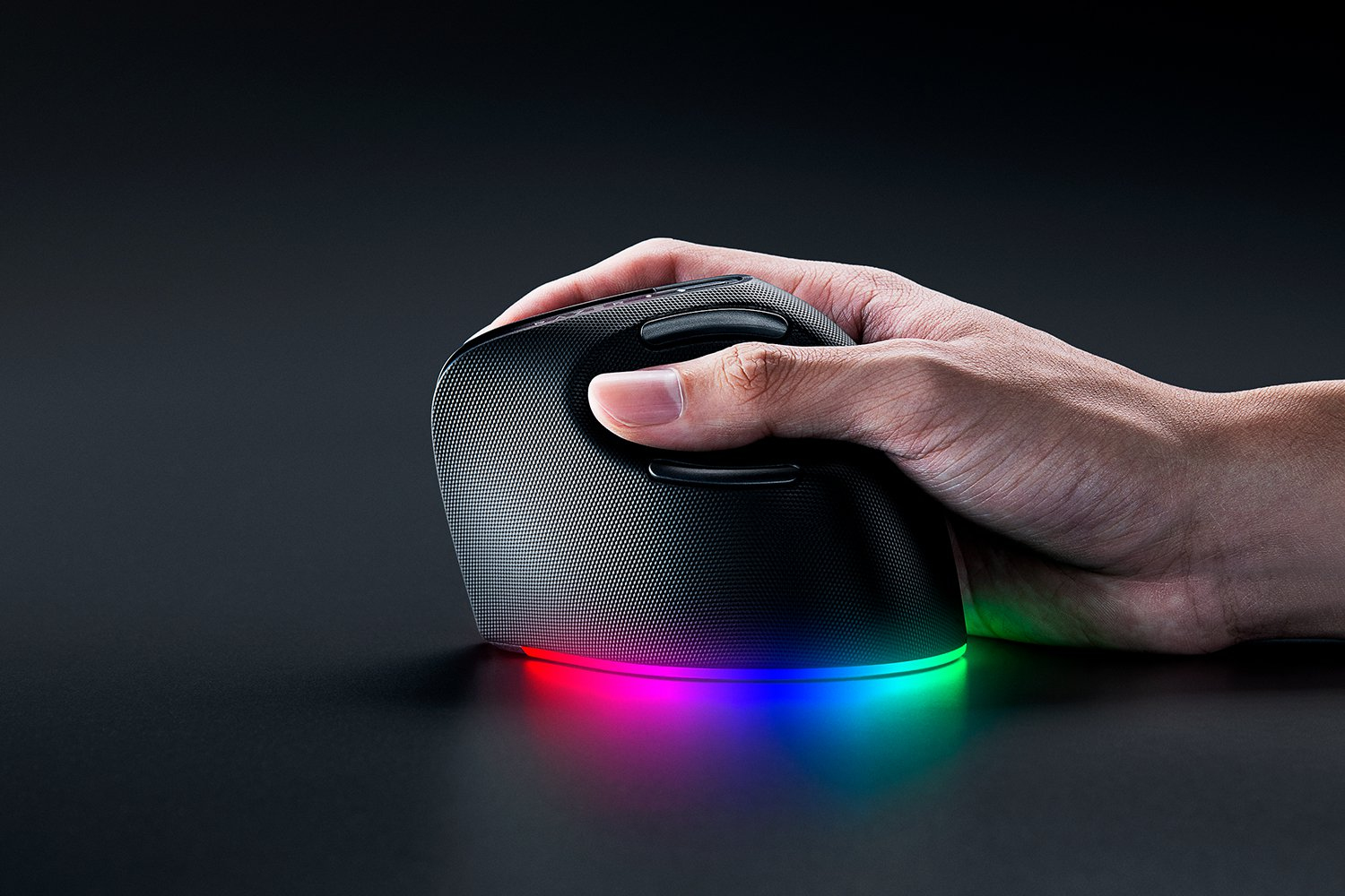 Razer Pro Click V2 Vertical Maus Universal rechts RF Wireless + Bluetooth + USB Type-C Optisch 30000 DPI