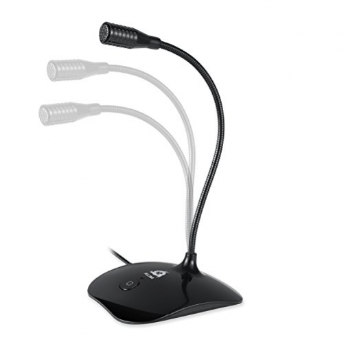 KLIM Talk Desktop Standmikrofon für Mac/PC mit Audiofilter schwarz