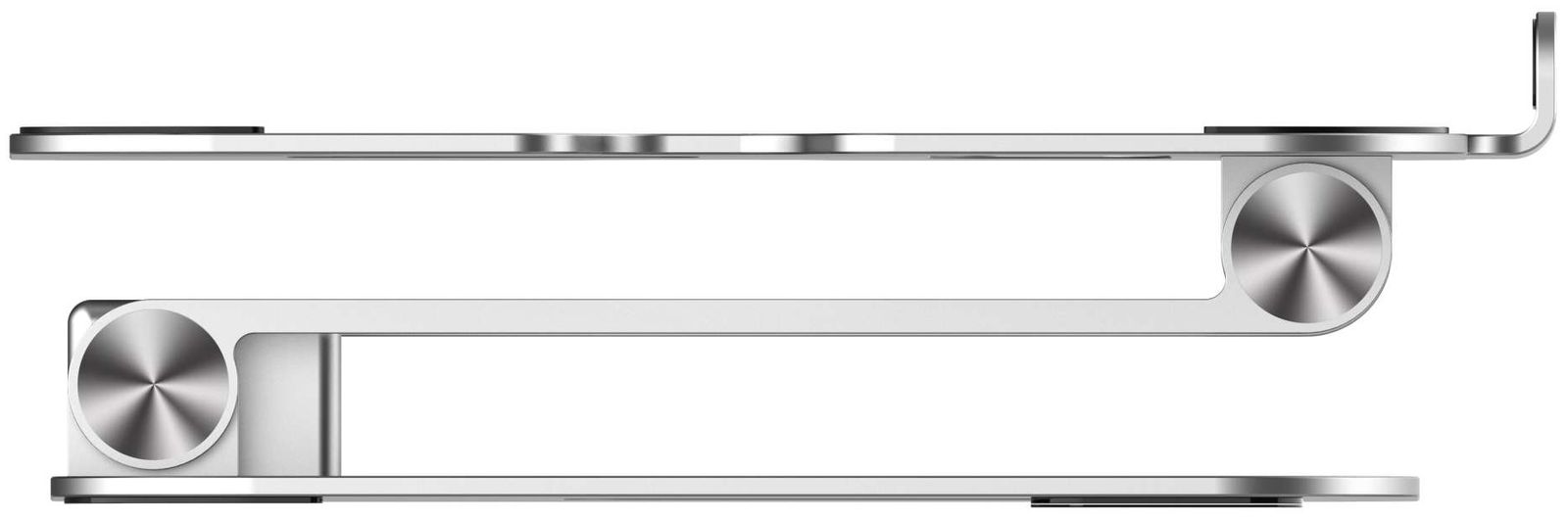 Rapoo UCS-5001 Laptop-Ständer mit magnetisch Abnehmbarer Dockingstation (1x HDMI, 1x LAN/Ethernet, 2X USB-A, 1x USB-C) USB-C Hub im Aluminium Design PC & Mac - Silber