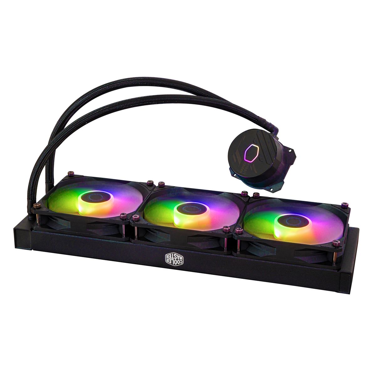 Cooler Master MasterLiquid 360L Core ARGB Prozessor-Flüssigkeitskühlung, 12 cm Lüfter, 650–1750 RPM, ARGB, Schwarz