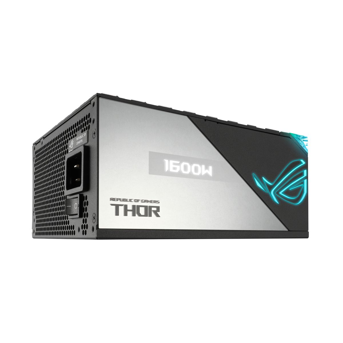 ASUS ROG Thor 1600W Titanium Netzteil ATX Voll modular 80 PLUS Titanium, 135 mm Lüfter, PCIe Gen5 16-polig, Schwarz/Silber