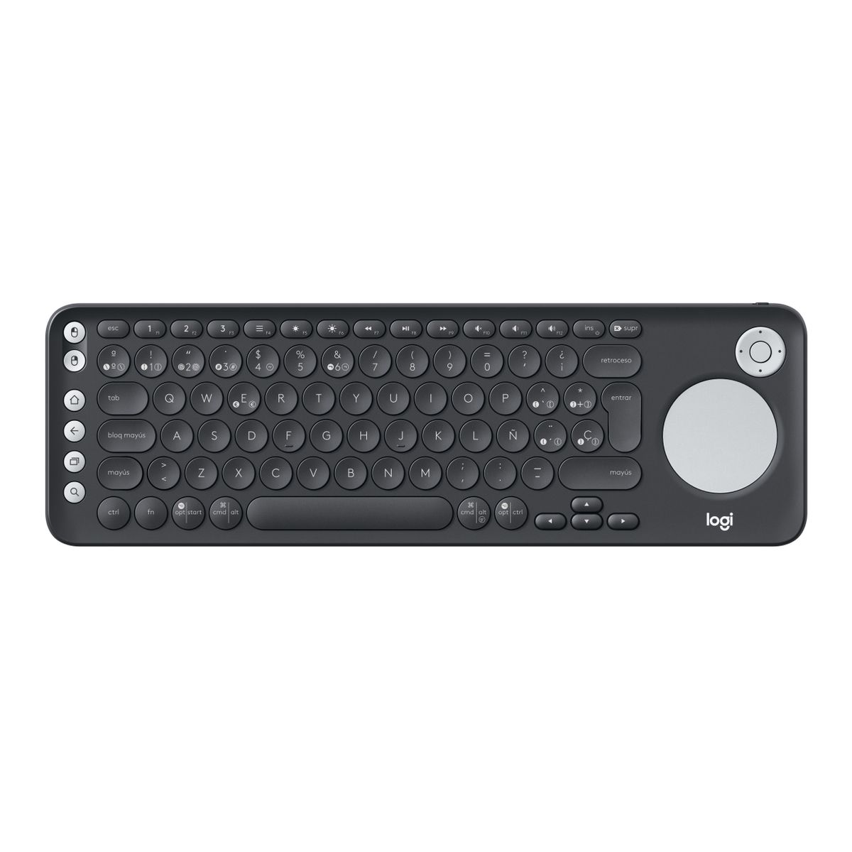 logitech K600 TV Tastatur Bluetooth Schwarz, Silber (ESP Layout - QWERTY)