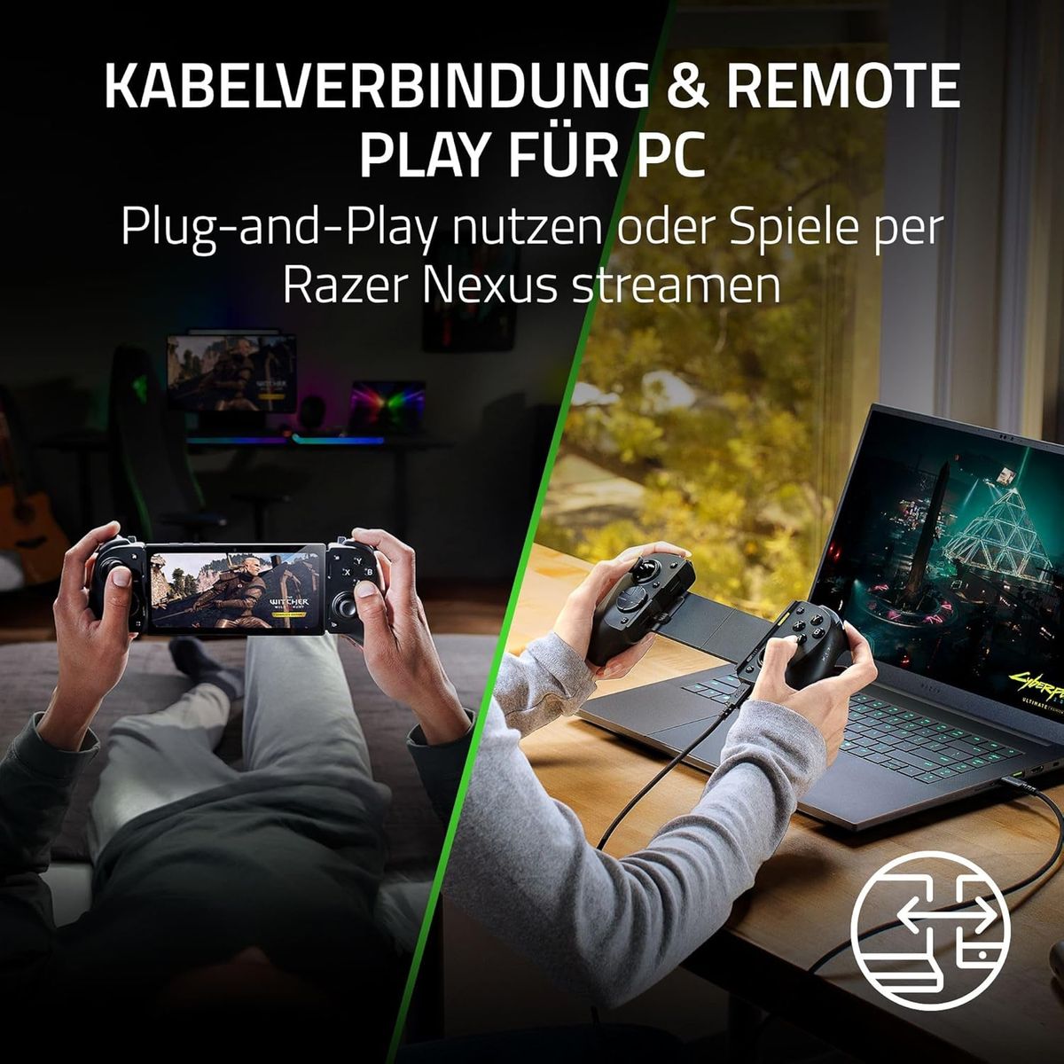 Razer Kishi V3 Pro Kabelgebundenes Gamepad, USB Typ-C, Android PC Xbox iOS, Analog & Digital, 3,5 mm Klinke, Schwarz