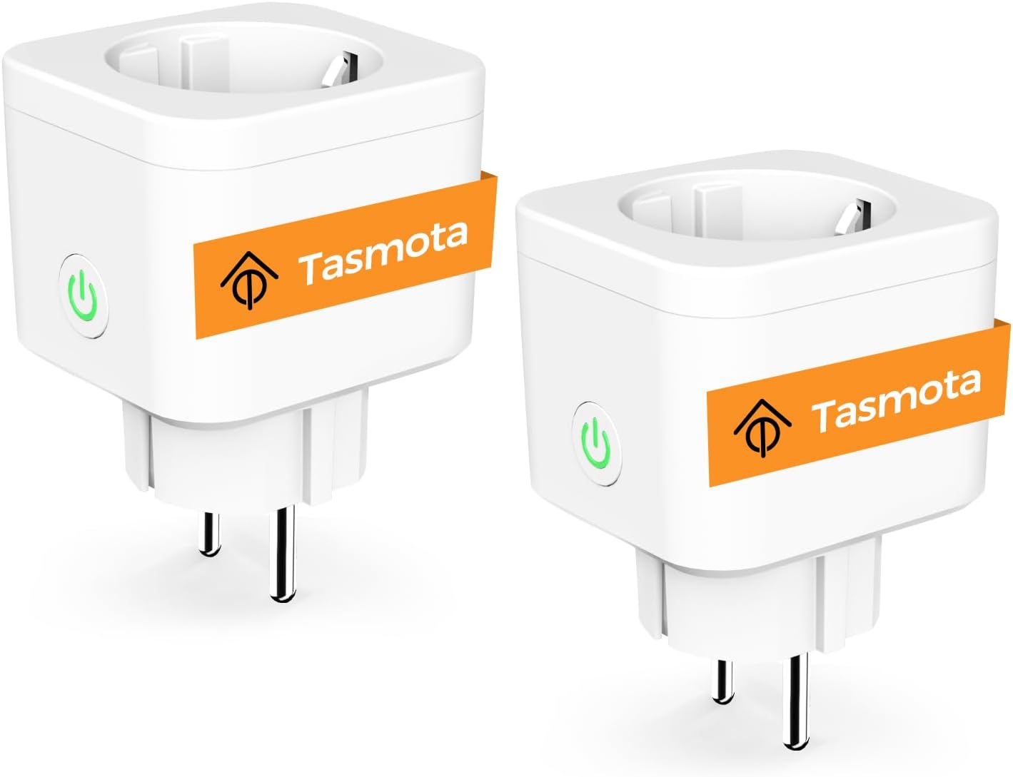 Refoss Tasmota Steckdose mit Stromzähler, Refoss Smart WLAN Steckdose für Stromverbrauchsmessung und Balkonkraftwerk Stromerzeugung, ESP8266, mit Home Assistant, ioBroker, Alexa, MQTT, OpenHAB, 16A, 2.4GHz 2pack