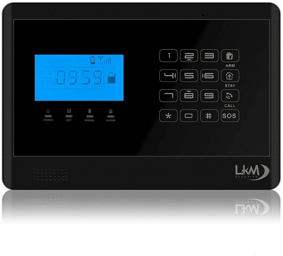 LKM security WG-YL007M2E+5S+3PIR+SIR08 Wireless Alarm Kit Free App -