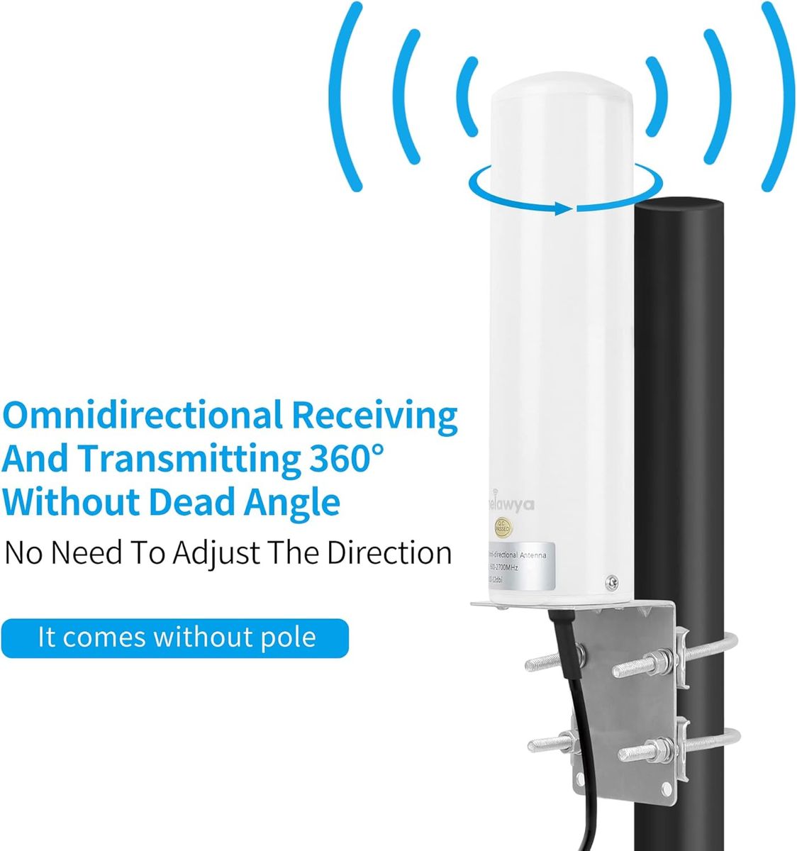 Nelawya 4G LTE Netzwerk Antenne High Gain 10-12dBi Long Range Antenne mit SMA Stecker/Dual TS9 Stecker für Netgear Nighthawk M1 MR1100