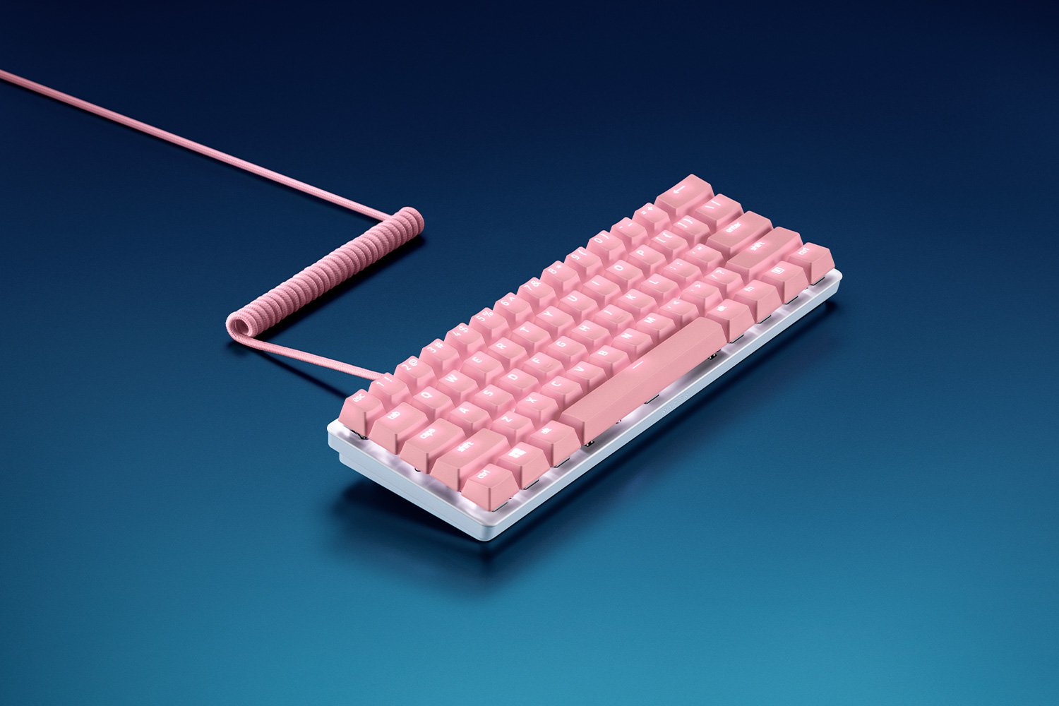 Razer PBT Keycap & Spiralkabel Upgrade-Set 120 Tasten pink USA Layout QWERTY