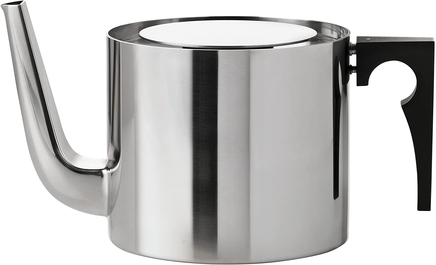 Stelton stainless steel teapot, designed by Arne Jacobsen in the Cylinda-Line, 1.25l