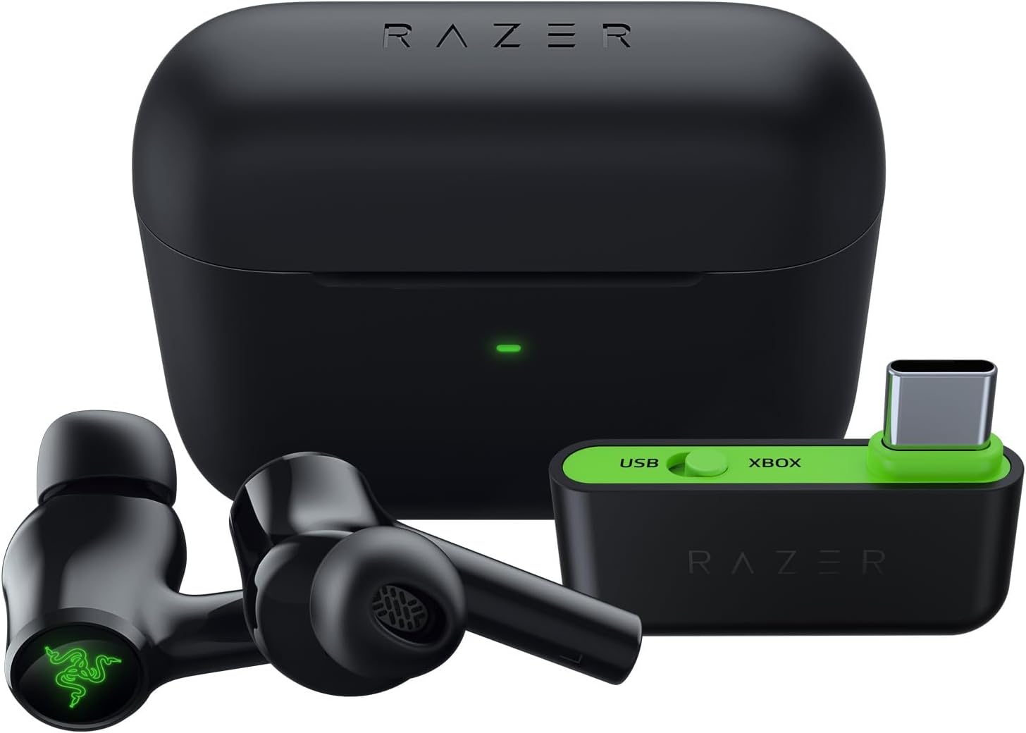 Razer Hammerhead HyperSpeed Xbox Mobile Headset InEar Stereo BT USB-C ANC Chroma RGB Black