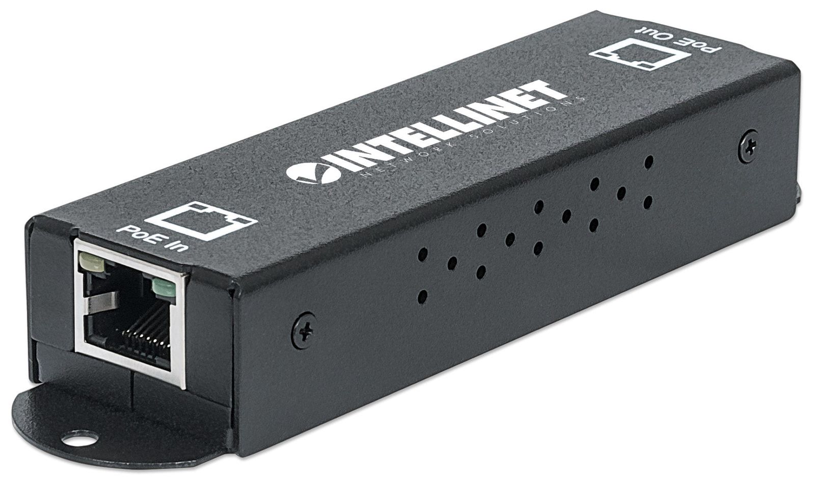 Intellinet Gigabit High-Power PoE+ Extender, IEEE 802.3at/af Power over Ethernet (PoE+/PoE), Metal