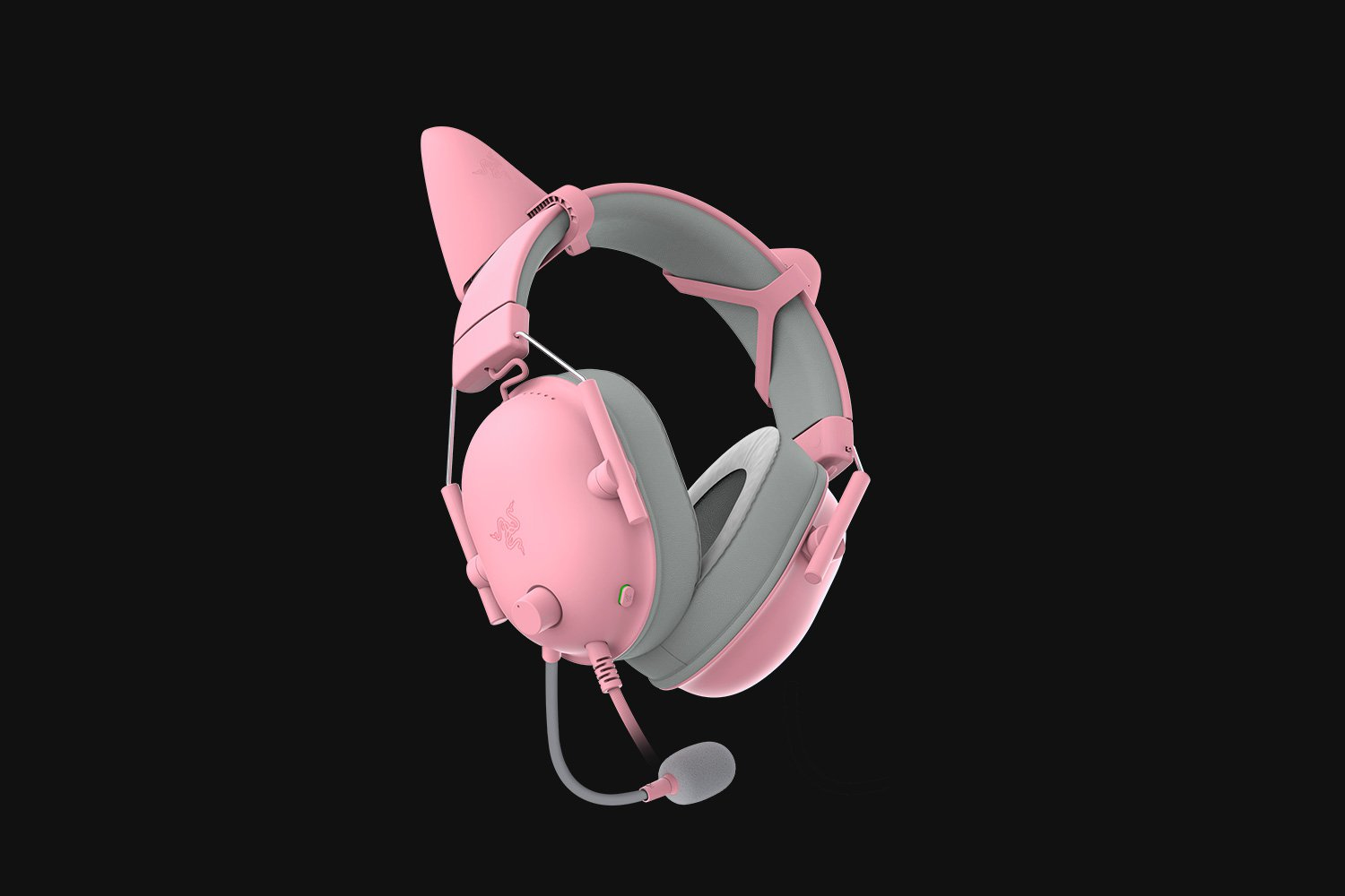 Razer Kitty Ears V2 Clip-on Kitty Ears für Headsets, Universelle Passform, verstellbare Bänder, 26 g, Silikon, Pink Quartz