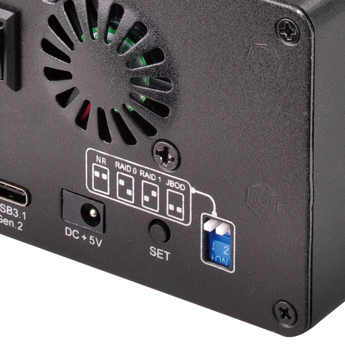 SilverStone SST-DS223, Externes 2,5-Zoll HDD/SSD-Gehäuse, 2 Einschübe, RAID 0/1/JBOD, USB 3.2 Gen 2 (10 Gb/s) Typ-C, UASP, Aluminium, Schwarz