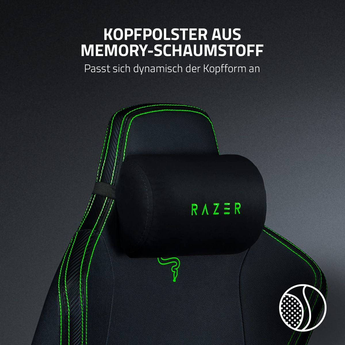 Razer Iskur XL Ergonomic Gaming & Office Chair Fabric < 180kg Lumbar Support Headrest Grey