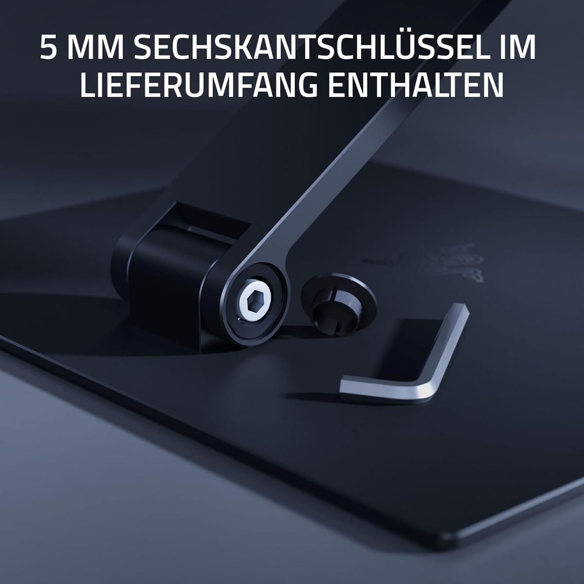 Razer Adjustable Laptop Stand - Ergonomischer höhenverstellbarer Laptop-Ständer für Laptops bis zu 18“ Zoll (höhen- und neigungsverstellbar, Robustes Aluminium, belüftetes Design) Schwarz