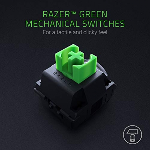 Razer BlackWidow Gaming Keyboard Green Switches Chroma RGB US-Layout ISO