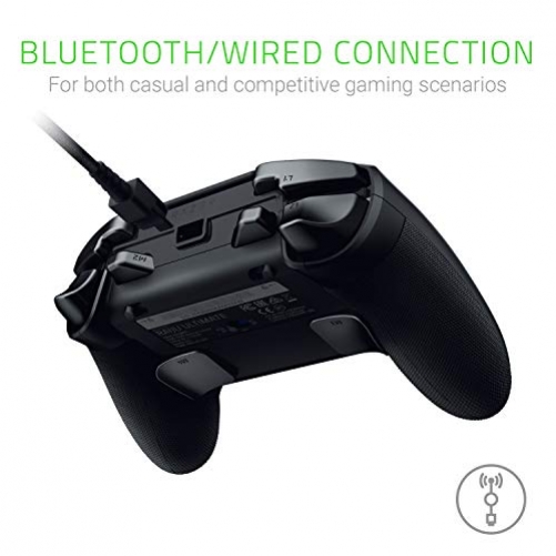 Razer Raiju Ultimate Gaming Controller Gamepad Wireless BT + USB Chroma RGB for PS4 PC Black