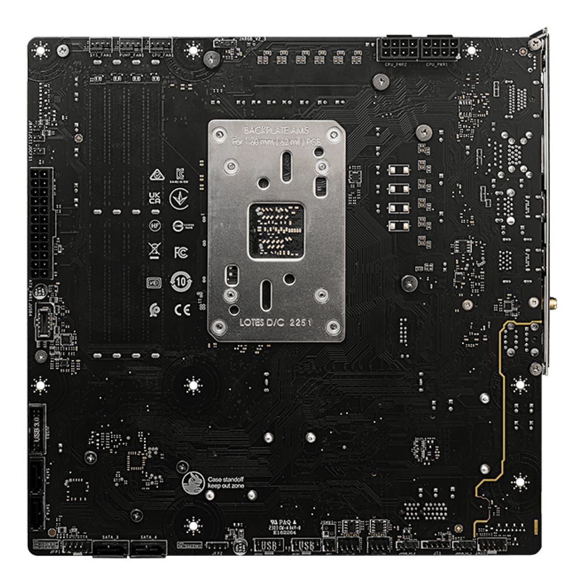 MSI B650M PROJECT ZERO Mainboard AMD B650 Sockel AM5 micro-ATX, DDR5, Wi-Fi 6E, Bluetooth 5.3, 2.5Gb LAN, HDMI 2.1, 128GB, Weiß