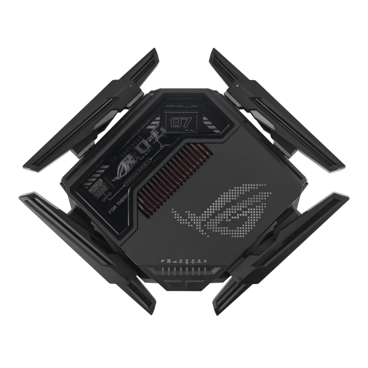 ASUS ROG Rapture GT-BE98 WLAN-Router Wi‑Fi 7 (802.11be) Quad-Band 10 Gbit Ethernet 6x LAN USB 3.2 Schwarz