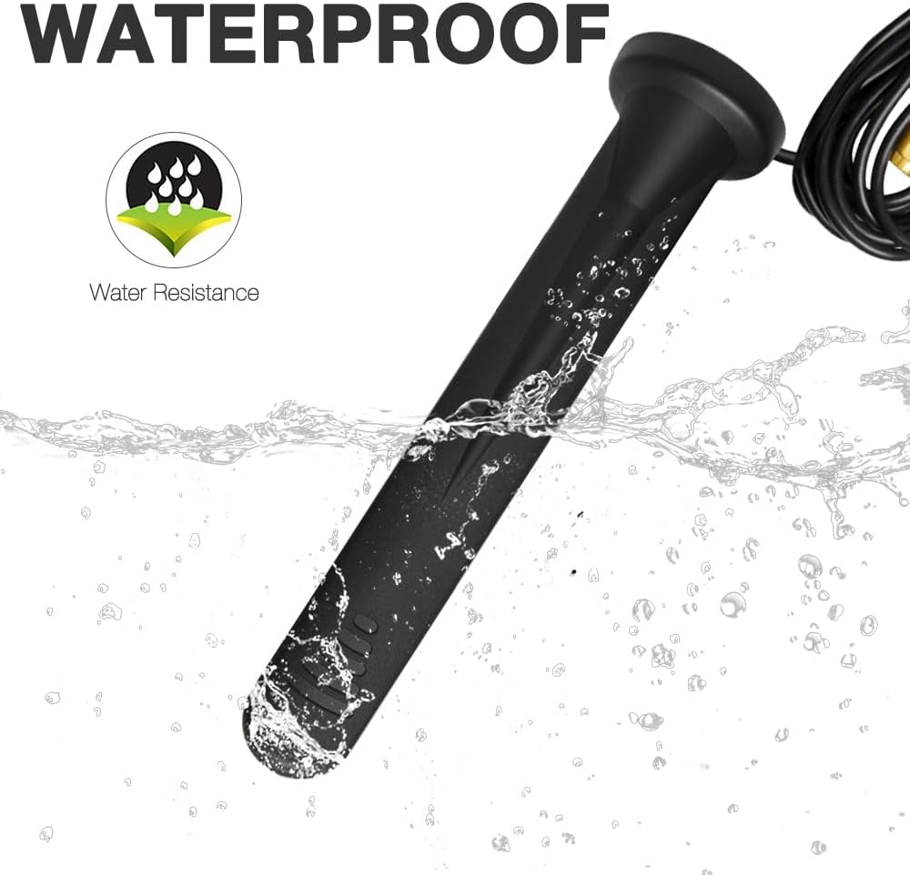 EBKCQ EBKCQ 5G LTE Antenne 2er-Set, 12 dBi Omnidirektional 600–6000 MHz, SMA & TS9 Adapter, 3 m Kabel, Wasserdicht, Indoor/Outdoor