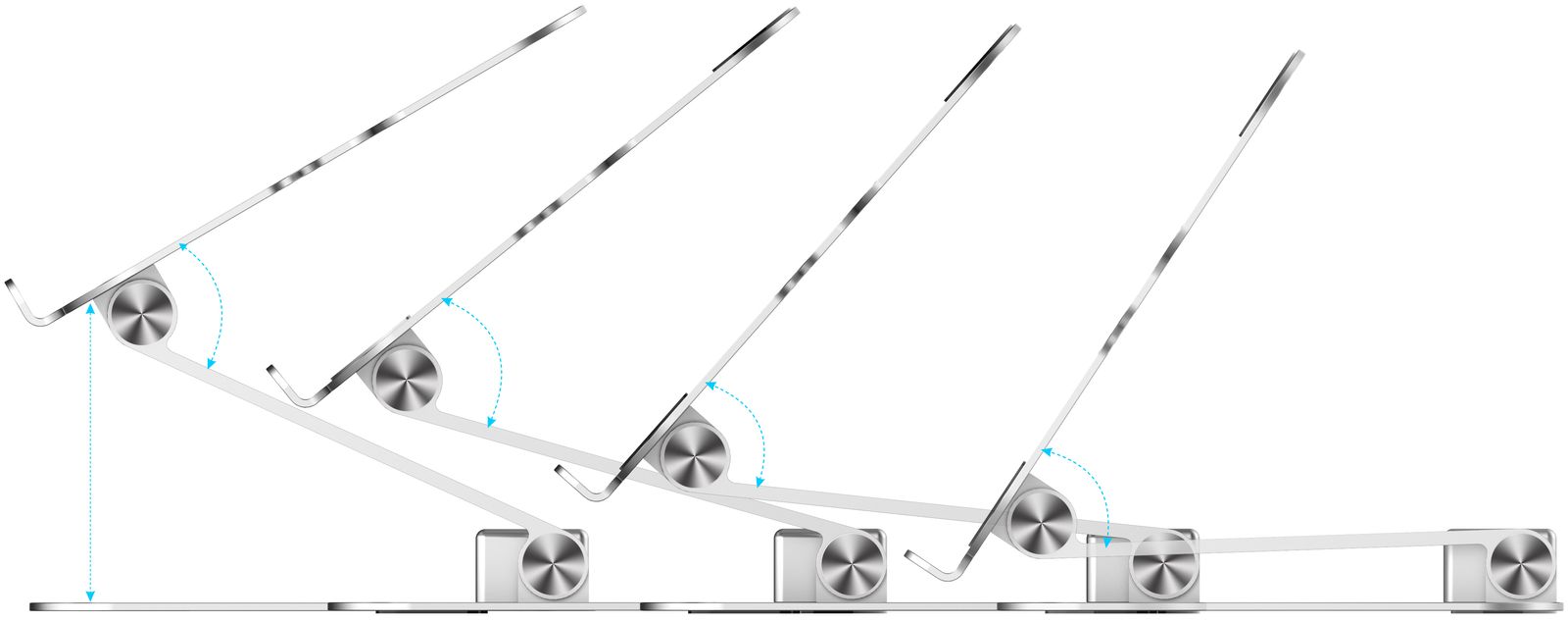 Rapoo UCS-5001 Laptop-Ständer mit magnetisch Abnehmbarer Dockingstation (1x HDMI, 1x LAN/Ethernet, 2X USB-A, 1x USB-C) USB-C Hub im Aluminium Design PC & Mac - Silber