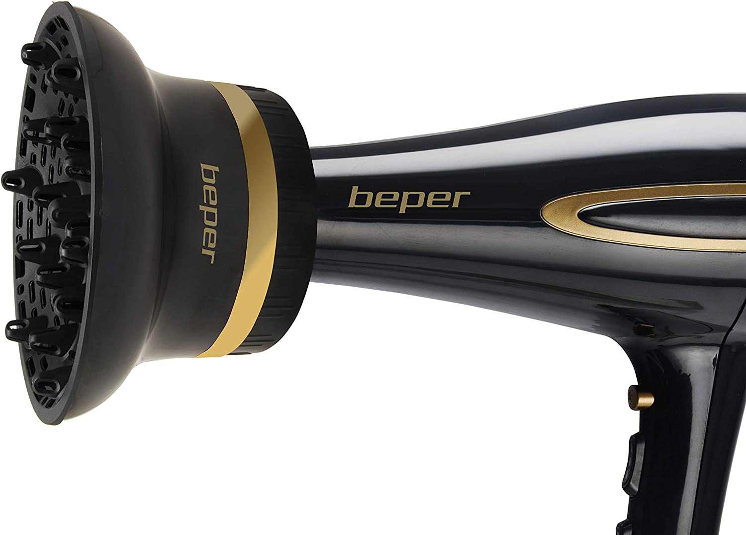 BEPER C301ABE001 Universal diffuser for curly and curly hair, without curly hair, suitable for all hair dryers, black.