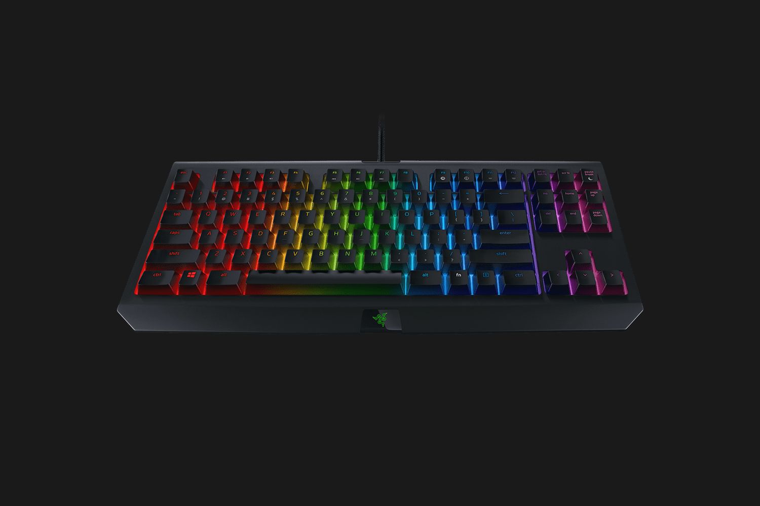Razer BlackWidow TE Chroma V2 Gaming Keyboard Green Switches RGB USA Layout QWERTY