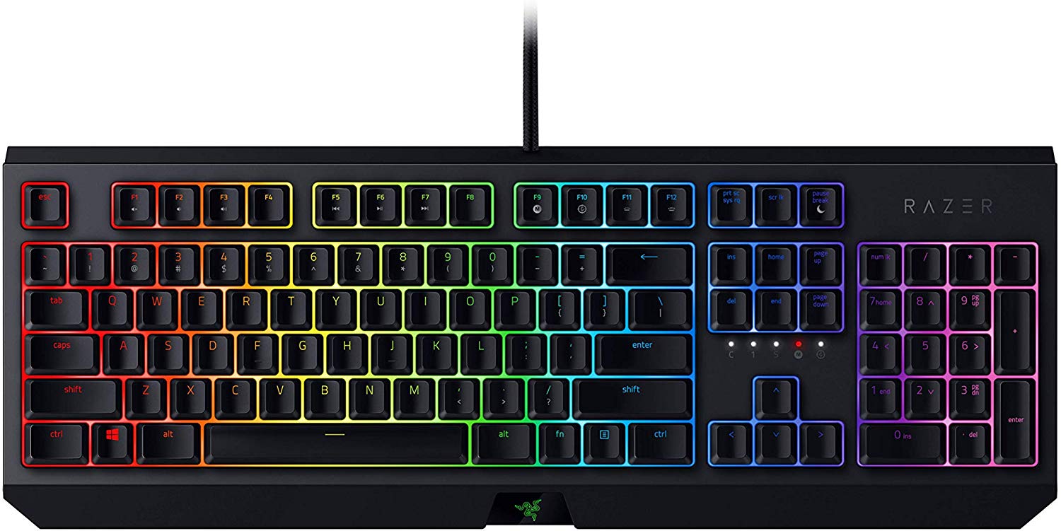 Razer BlackWidow Gaming Keyboard Green Switches Chroma RGB UK-Layout