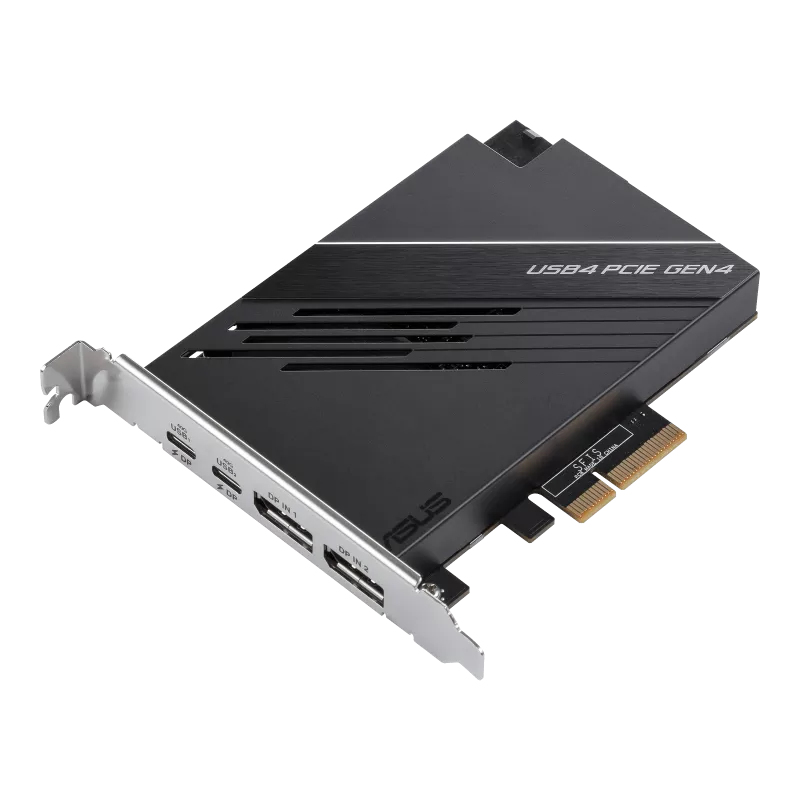 ASUS 90MC0CE0-M0EAY0 USB4 PCIe Gen4 Schnittstellenkarte, USB Typ-C & DisplayPort Ausgang, PCIe 4.0, für PC, Windows 10/11