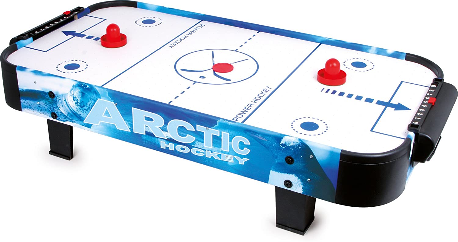 Small Foot 2019739 foot 9878 Air field hockey game table made of wood and plastic, with a puck and two sticks, from 3 years Air Hockey