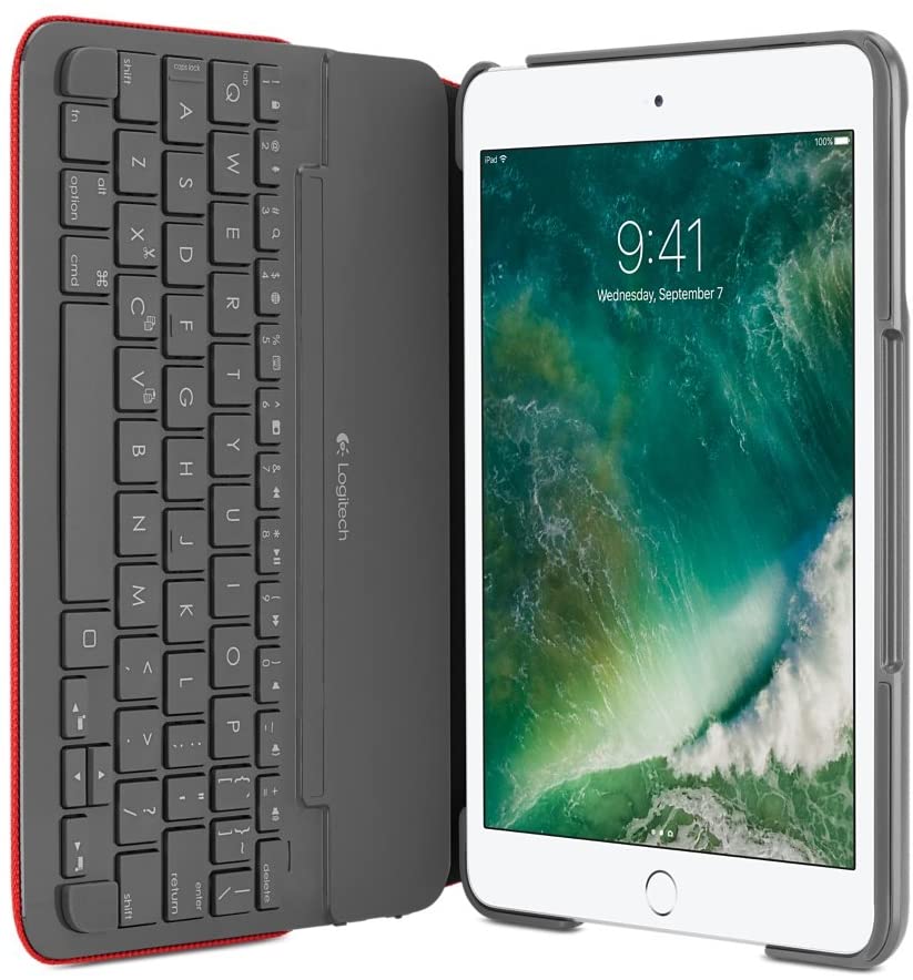 Logitech 920-007628 Tastatur für Mobilgeräte Rot Bluetooth ES-Layout