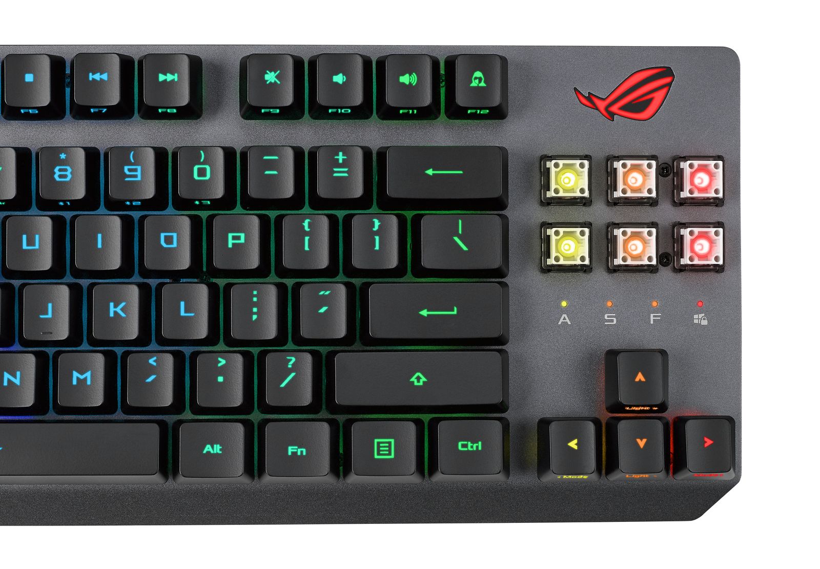 ASUS ROG Strix Scope RX TKL Wireless Deluxe Gaming Tastatur TKL 80% Kabellos 2,4 GHz + Bluetooth 5.2 + RF USB RGB AZERTY FRA Layout Schwarz Akku