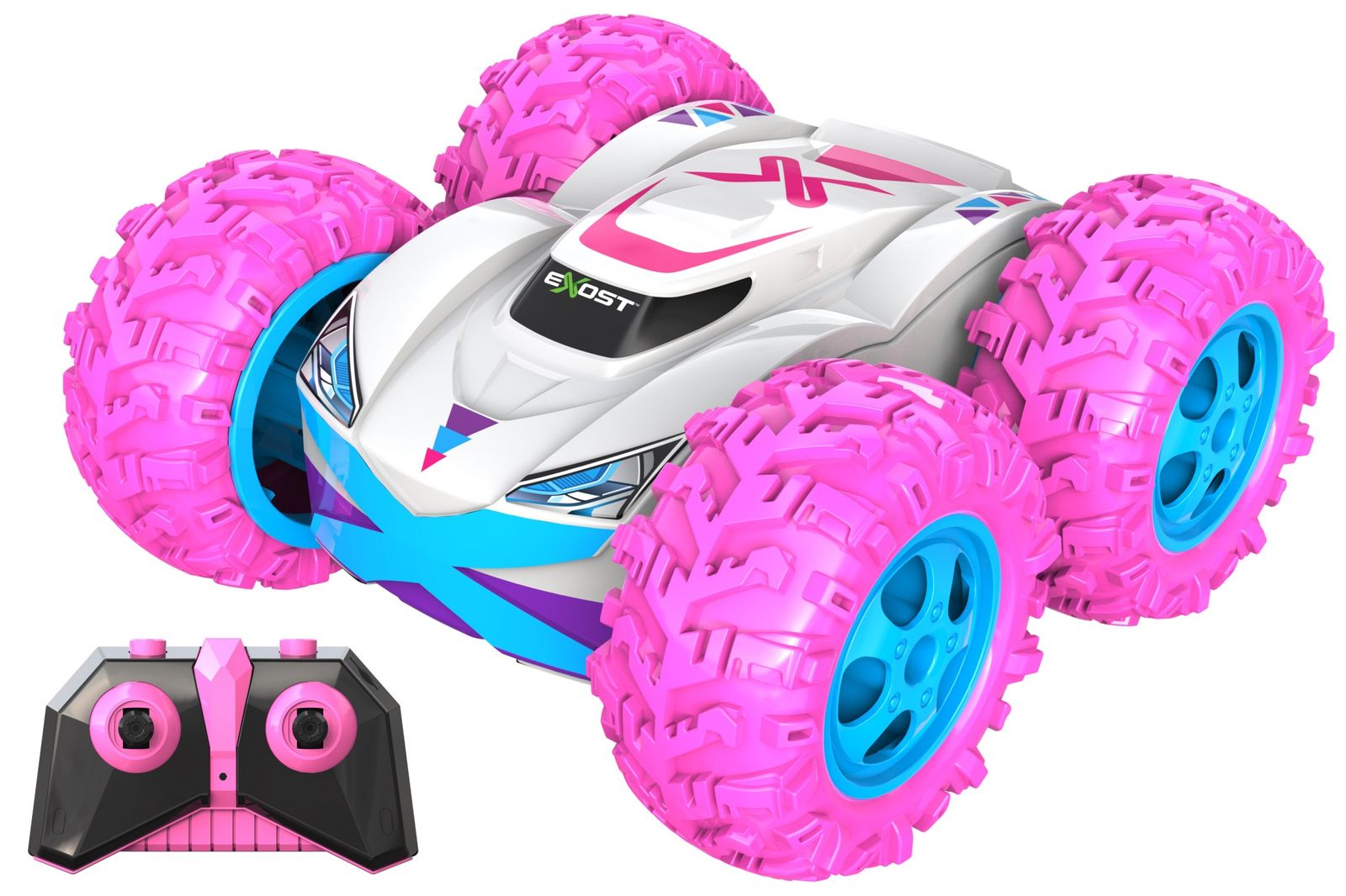 EXOST RC 20260 360 CROSS AMAZONE by Silverlit, remote control car, 2.4 Ghz technology, action and fun, girly design, scale 1:18, pink, from 5 years 360 Cross Pink