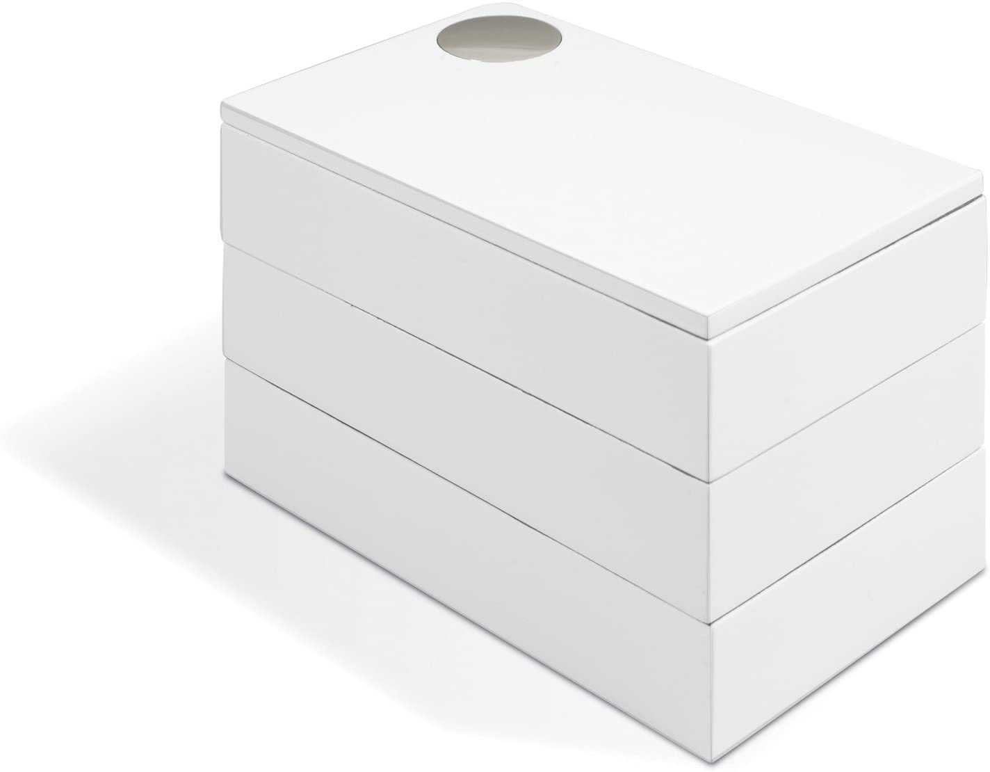 Umbra Spindle Storage Box, 19.3 x 11.8 x 11.8 White