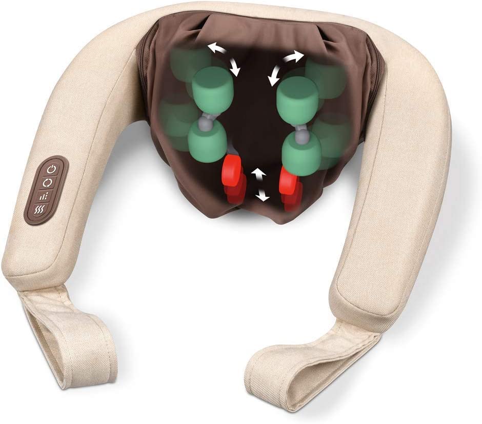 Beurer MG 153 Nacken-Massagegerät, handsimulierende Knet-Massage für Nacken, Schultern und Beine, mit Wärmefunktion und Abschaltautomatik Knetmassage