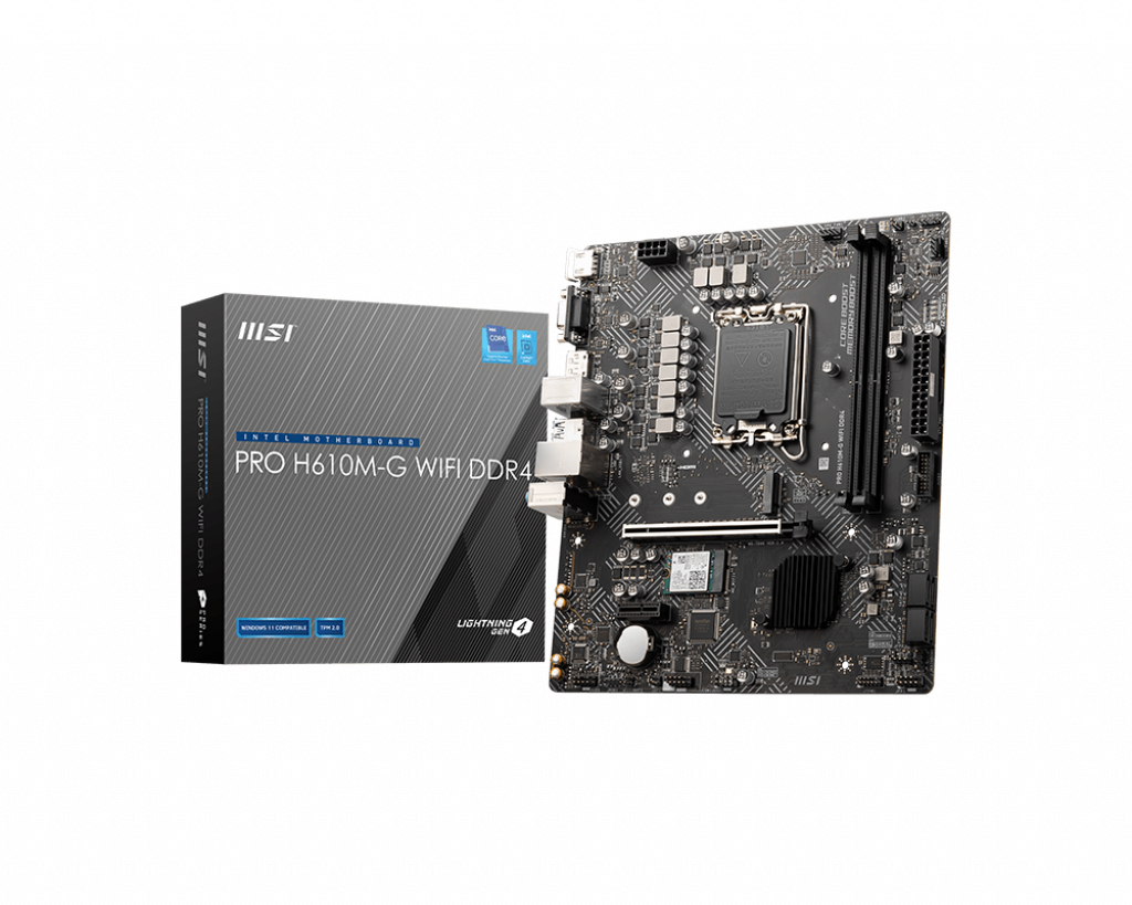 MSI PRO H610M-G WIFI DDR4 Motherboard Intel H610 LGA 1700 micro ATX