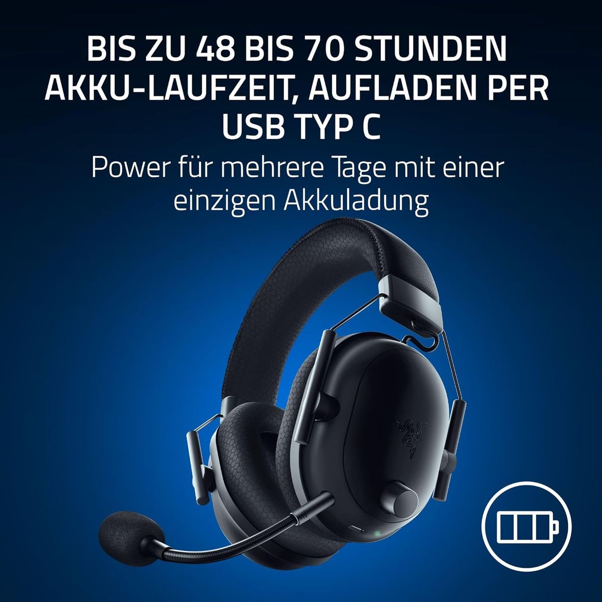 Razer Blackshark V2 Pro (Playstation) - Kabelloses Konsolen E-Sport Headset für PS5 (Triforce 50mm Treiber, HyperSpeed Wireless, FPS-Audioprofile, abnehmbares HyperClear Mikrofon) Schwarz BlackShark V2 Pro | Playstation Schwarz