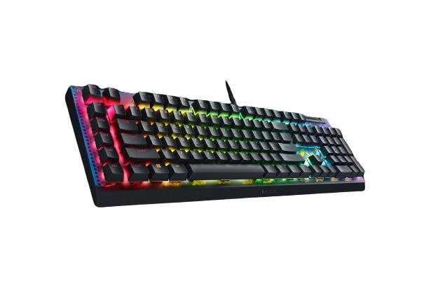 Razer BlackWidow V4 X - Fortnite Edition Mechanische Gaming-Tastatur mit RGB (Yellow Switches, 6 eigene Makro-Tasten, Doubleshot-ABS-Tastenkappen) - (USA Layout - QWERTY)