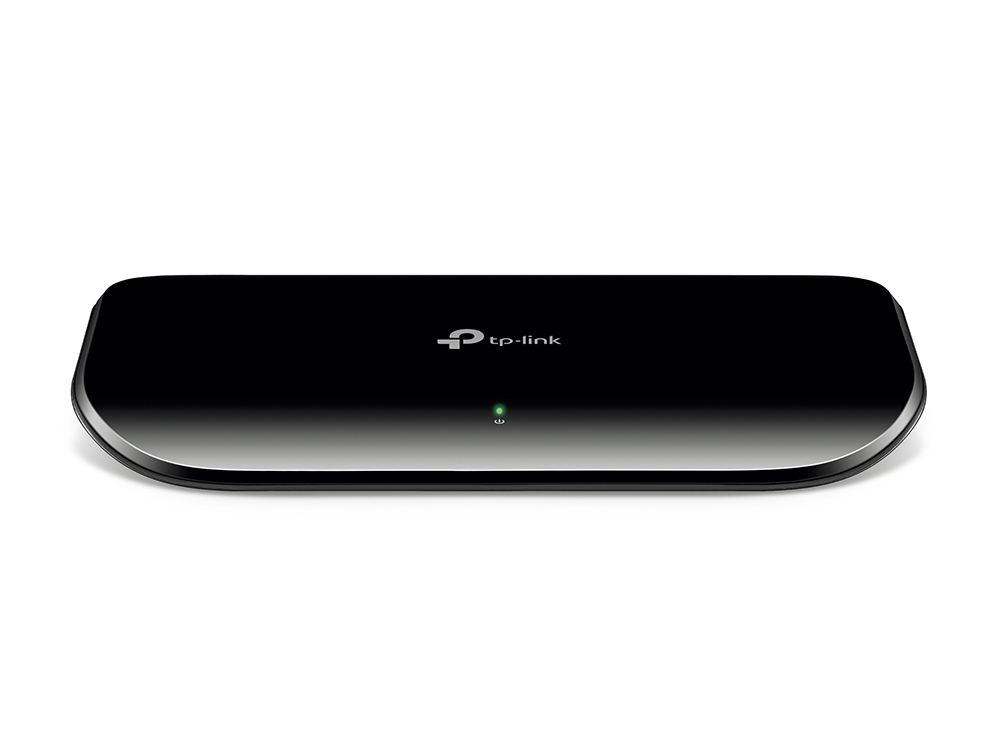TP-Link TL-SG1008D 8 Port Gigabit Ethernet LAN Switch(Plastik, Plug-n-Play, Auto-MDI/MDIX, bis zu 80 Prozent Energie einsparen,lüfterlos) Schwarz