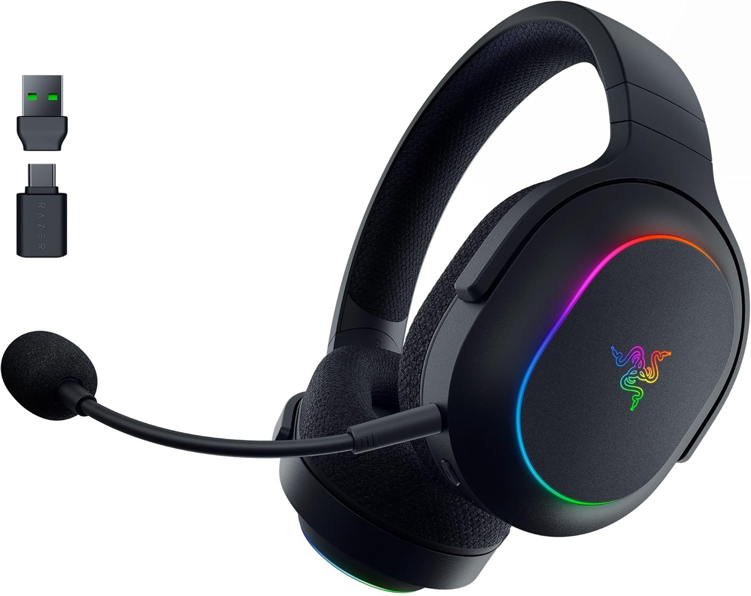 Razer Barracuda X Chroma - kabelloses Multiplattform-Gaming-Headset mit 6 Zonen Chroma RGB (SmartSwitch Hyperspeed & Bluetooth, 40mm Treiber, abnehmbares HyperClear Cardioid-Mikrofon) Schwarz