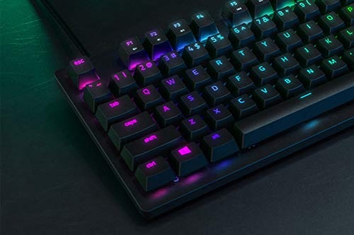 Razer Huntsman TE Gaming Keyboard Optical Red Switches TKL RGB US-Layout ISO