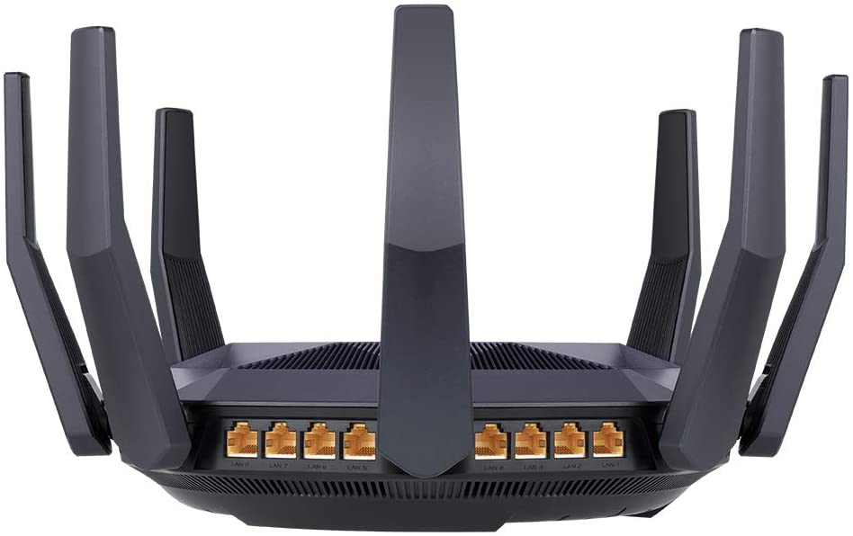 ASUS RT-AX89X Gaming Router Ai Mesh WLAN System Wi-Fi 6 AX6000 10G RJ45 10G SFP+ 2.2 GHz QC CPU AiProtection Pro USB 3.1 WPA3 Gaming AX6000 10G LAN