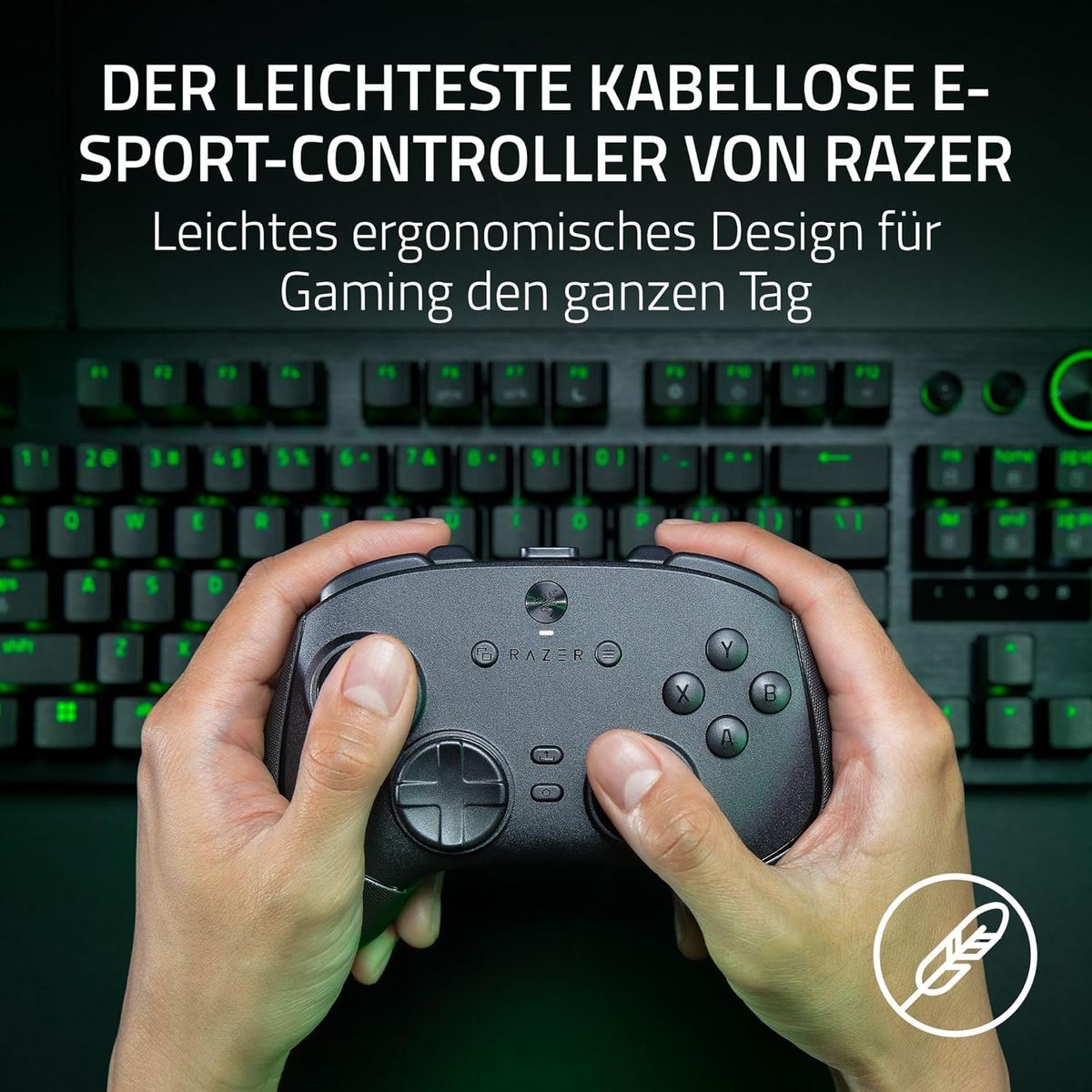 Razer Wolverine V3 Pro Kabelloser E-Sport-Controller für PC, 8000 Hz HyperPolling, TMR-Analogsticks mit austauschbaren Caps, 4 Mausklick-Rücktasten, 2 Klauengriff-Bumper, Schwarz