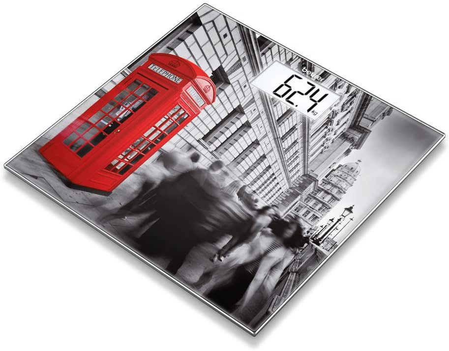 Beurer London Glass Scales - Extra Thin Personal Scales for a Special Accent in Your Bathroom