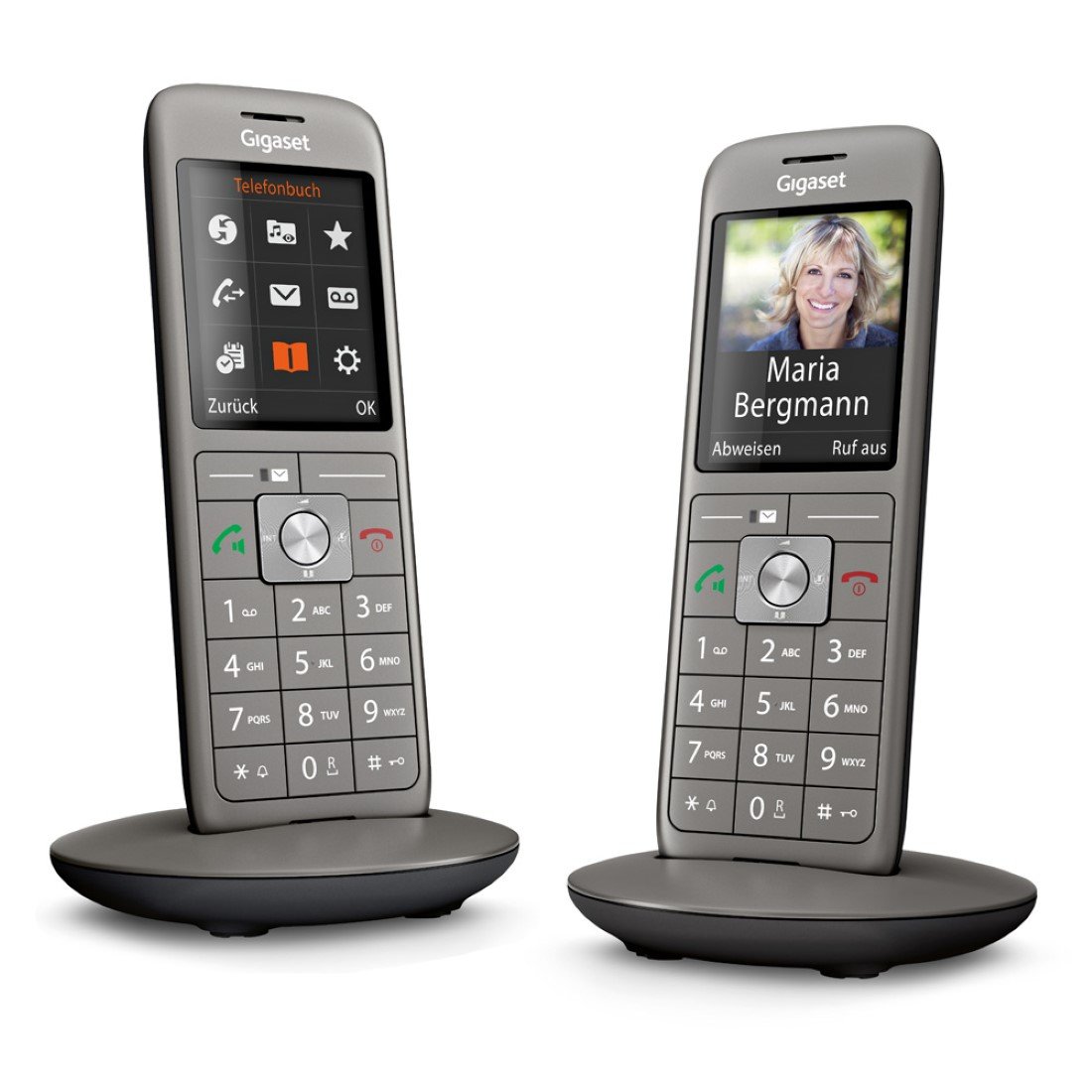 Gigaset CL660HX Duo Analoges/DECT-Telefon Anthrazit Anrufer-Identifikation