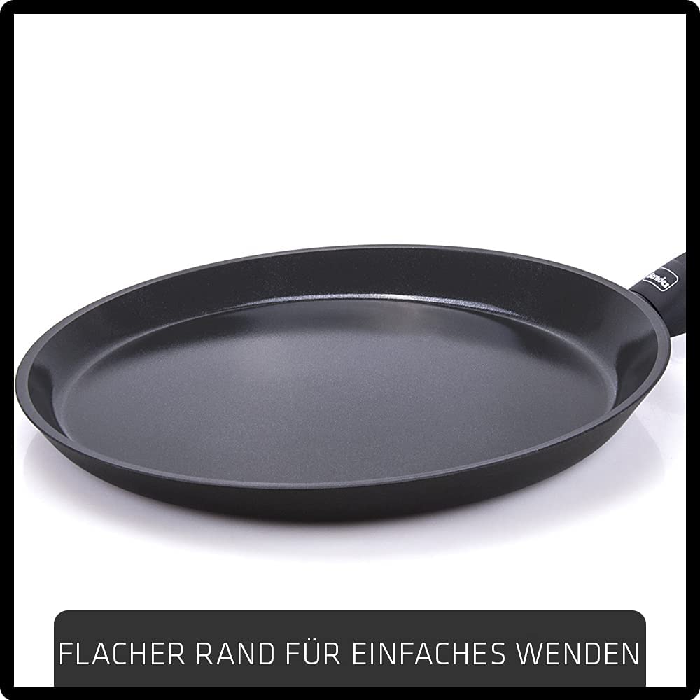 Berndes pan 24 cm, flat crepe pan for crepes and pancakes, induction, aluminum, non-stick coated Specials Induction 24 cm